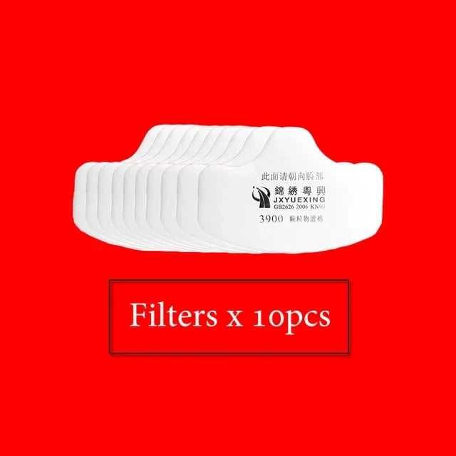 Reusable Dust Proof Respirator Dust Mask Cotton Filters Rubber Work Filter Safety Mask Builder Carpenter Daily Haze Protection