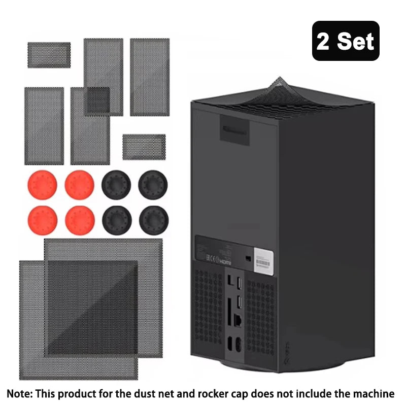 Anti Dust Filter Cover For Xbox Series X Console Cooling Fan Dustproof Cover Thumbstick Grip Caps For Xbox Series X Accessories