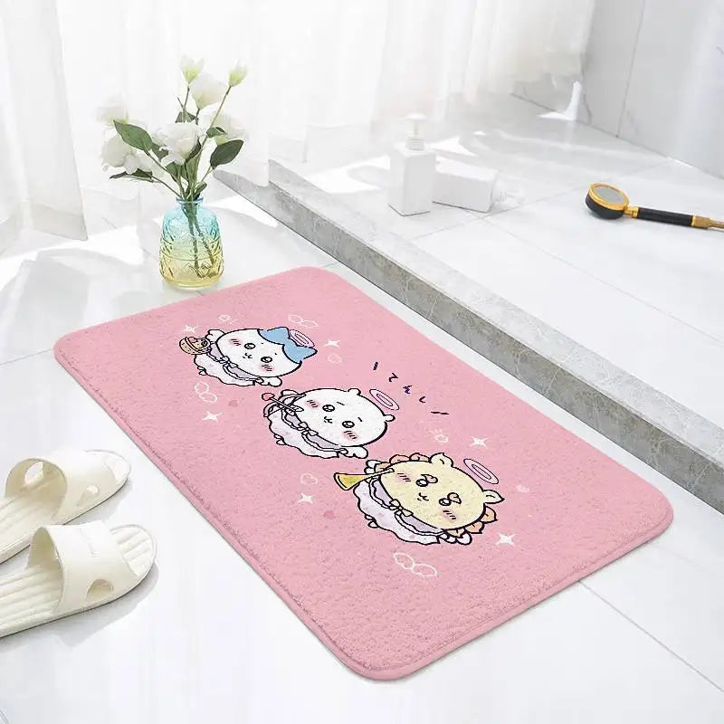 Cartoon-c-chiikawaS Kawaii Floor Mats Home Laundry Rug Carpet For Living Room Decor Lounge Area Anti-slip Mat Entrance Doormat