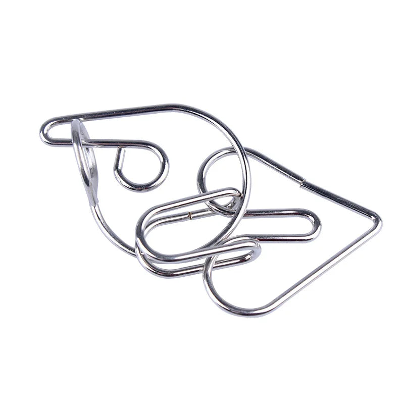 Classic Intelligence Metal Wire Puzzle Baffling Brain Teaser Magic Rings Puzzles Game for Adults Children