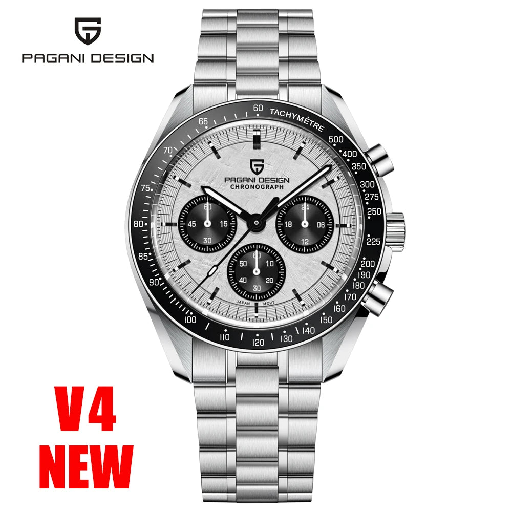 PAGANI DESIGN 2026 New Men Watches Luxury Quartz Watch For Men Auto Date Chronograph Sapphire crystal Stainless steel Wristwatch