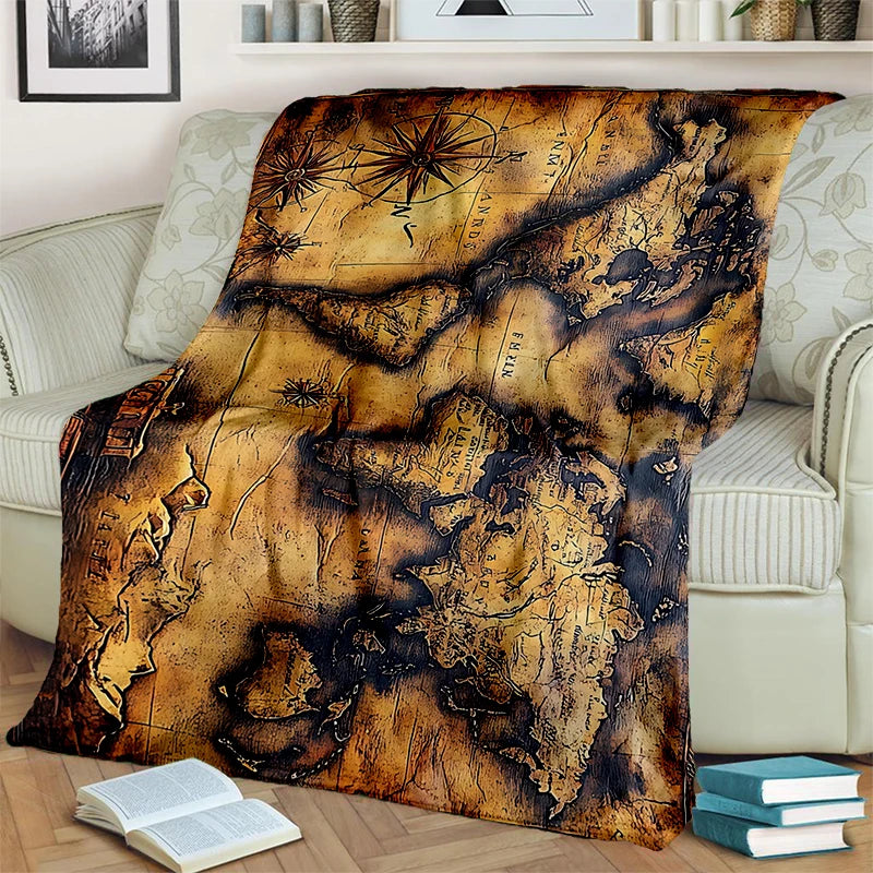 29 Style New Retro Marine Nautical Chart Compass Blanket,Soft Throw Blanket for Home Bedroom Bed Sofa Travel Office Cover Kids