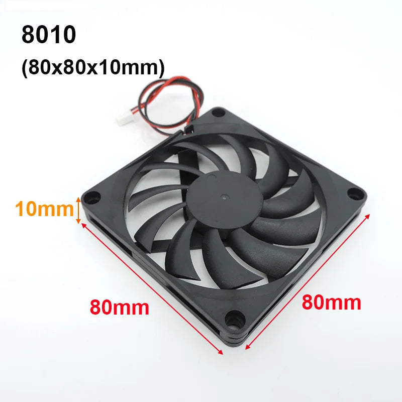 4010 12025 8010 30mm dc 5V 12V 24V Cooling Fan Brushless Motor Case Quiet 40MM 50MM 60MM 70MM 80MM 90MM 120MM for 3D print 2PIN