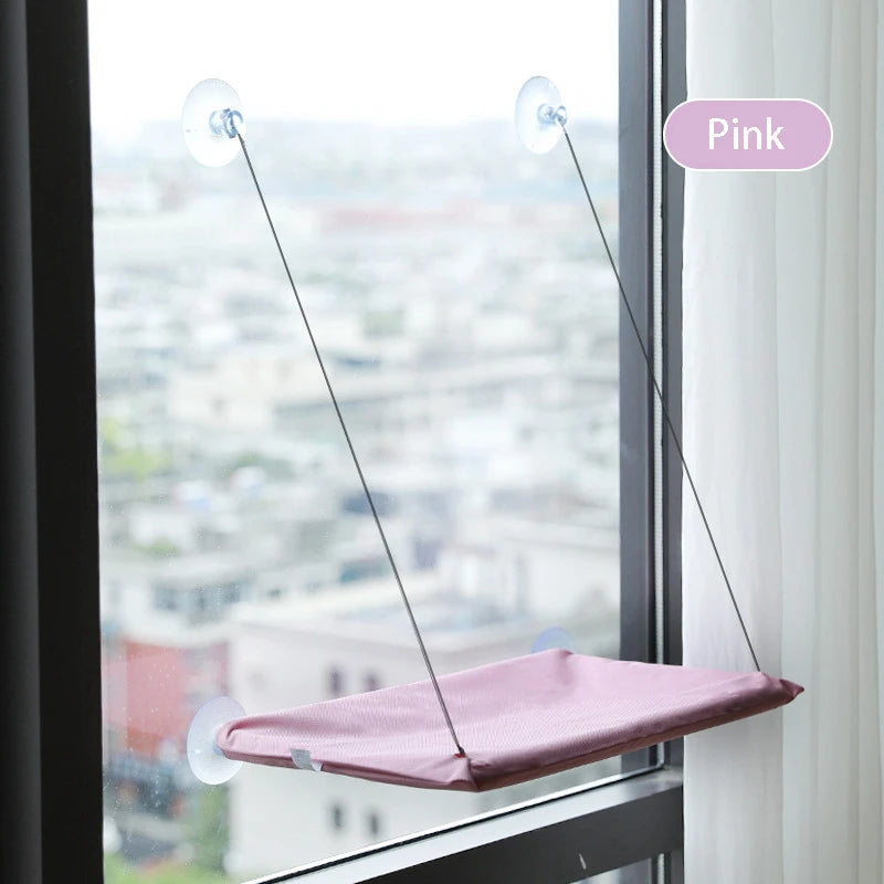 20KG Capacity Hanging Cat Hammock Bed with Sunny Window Seat for Large Cats Comfortable Climbing Frame Pet Accessories