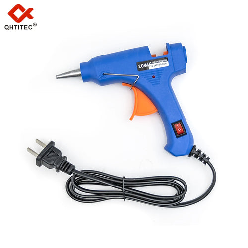 20W Hot Melt Glue Gun With 7MM Transparent Glue Stick Mini Gun Home Electric Heat Temperature Gun Repair Tools Special Stick Set