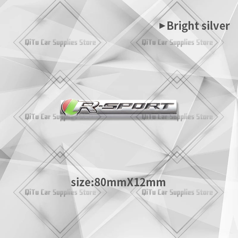 Zinc Alloy S R Sport Badge Car Body Trunk Emblem 3D Grille Sticker For F-Type F-Pace S-Type XFR XE XF XJ XK XJR XFR XEL XJS XJ6