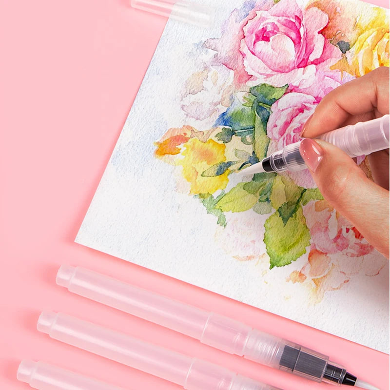 3Pcs/6Pcs Watercolor Brush Set Portable Paint Brush Water Color Pen Painting Drawing Tools Fountain Pens Art Supplies for Artist