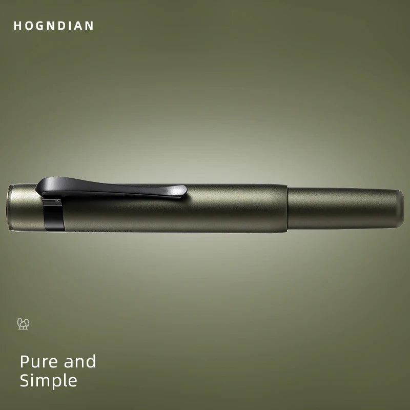 LT Hongdian Short Metal Pocket Fountain Pen Cartridge System Luxury Gift Box Stylish Business Student Calligraphy Pen M2