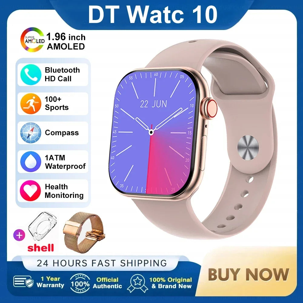 New DT Watch 10 Smartwatch 16GB Large Memory NFC 3D Stereo Vision Compass Muiti-Sport Mode Waterproof Bluetooth call Smartwatch