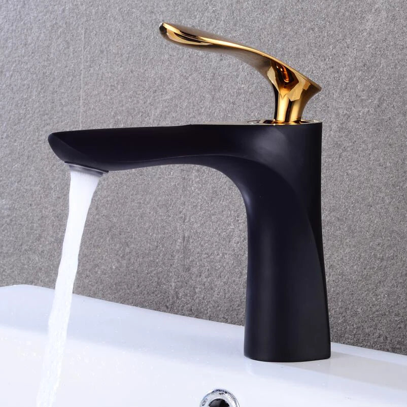 BAKALA New Design Brass Chrome Black Whte Golden Shite Single Handle Bathroom Sink Faucet Mixer Tap Basin Faucet  BR-2018A20