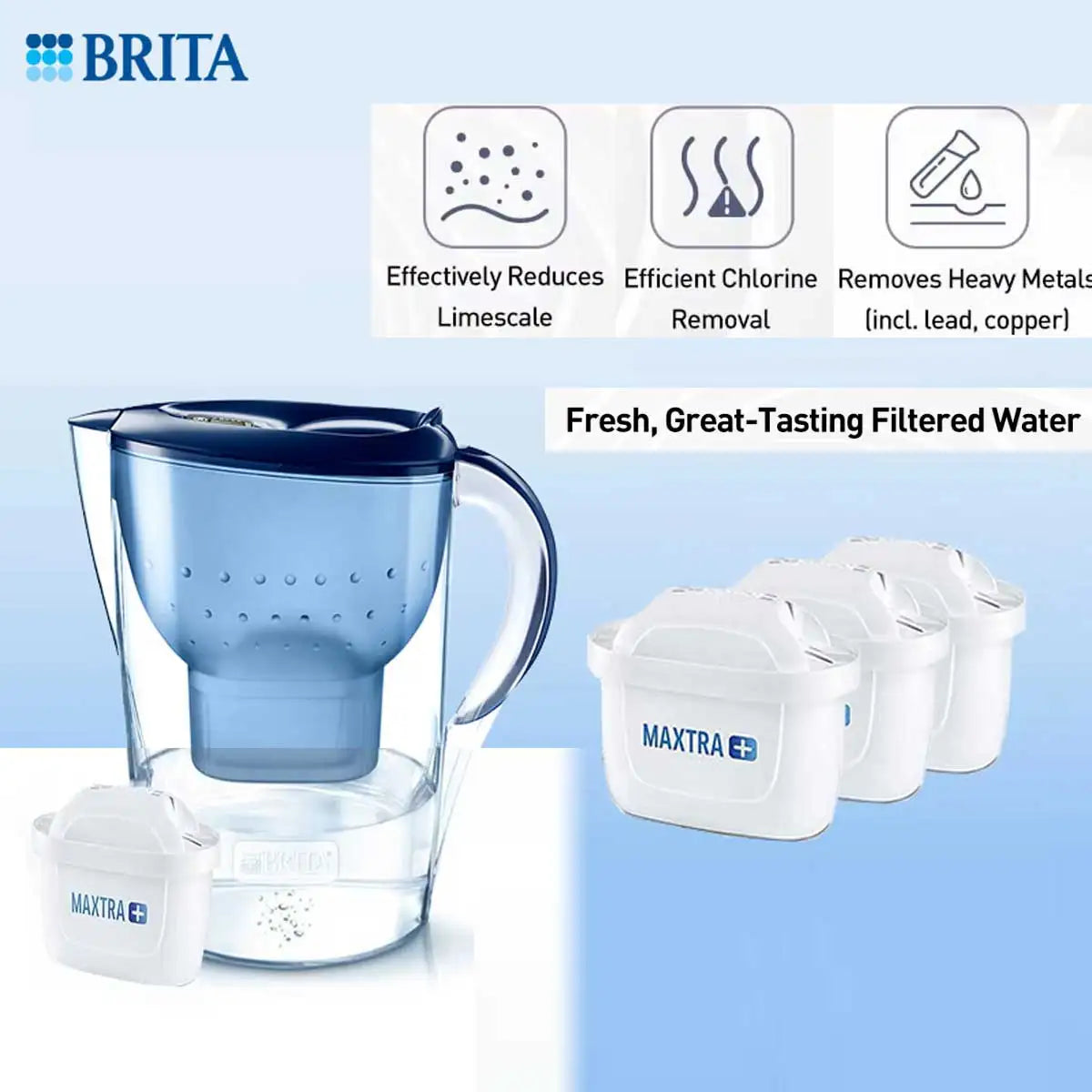 BRITA MAXTRA Water Filter Cartridge 1/3/6/12 Pcs compatible with Instant Water Purification Water Filter Jugs Water Filter