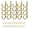 20/10PCS Mini Hook with Screws Antique Alloy Door Wall Hooks Keys Hair Rope Hanging Storage Rack Bathroom Kitchen Accessories