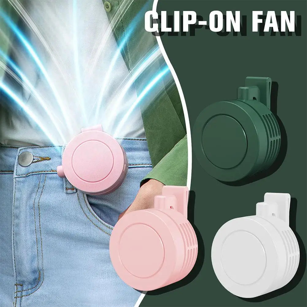 Clip-on Mini USB Fan Travel Portable Neck Hanging Fan Handheld Desktop Fan Rechargeable Personal Cooling Fan For Home Office