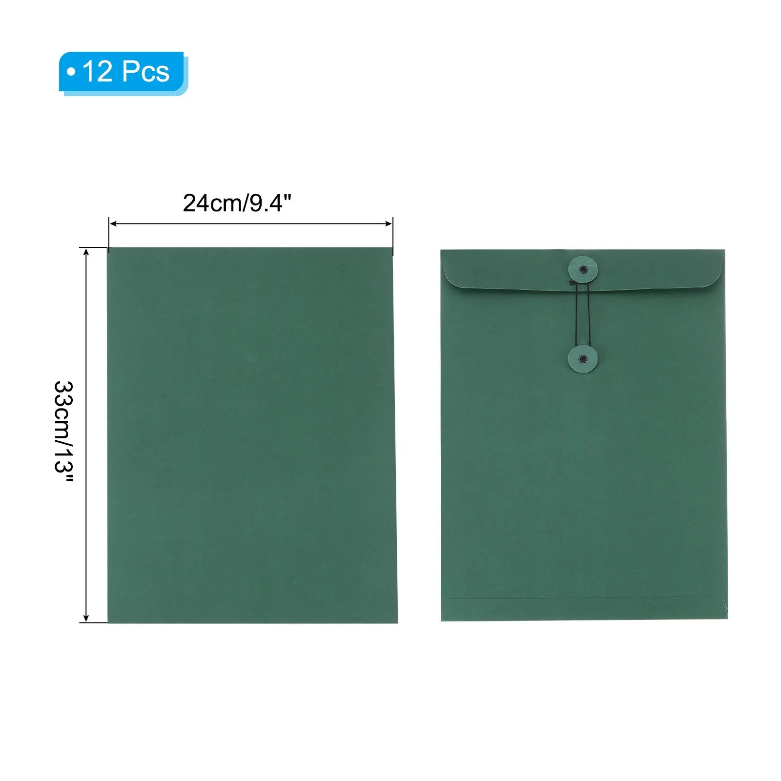 6/12Pcs Kraft Paper Envelope with String Tie Closure Vintage Envelopes File Folder Bag for Office Card Storage Document Organize