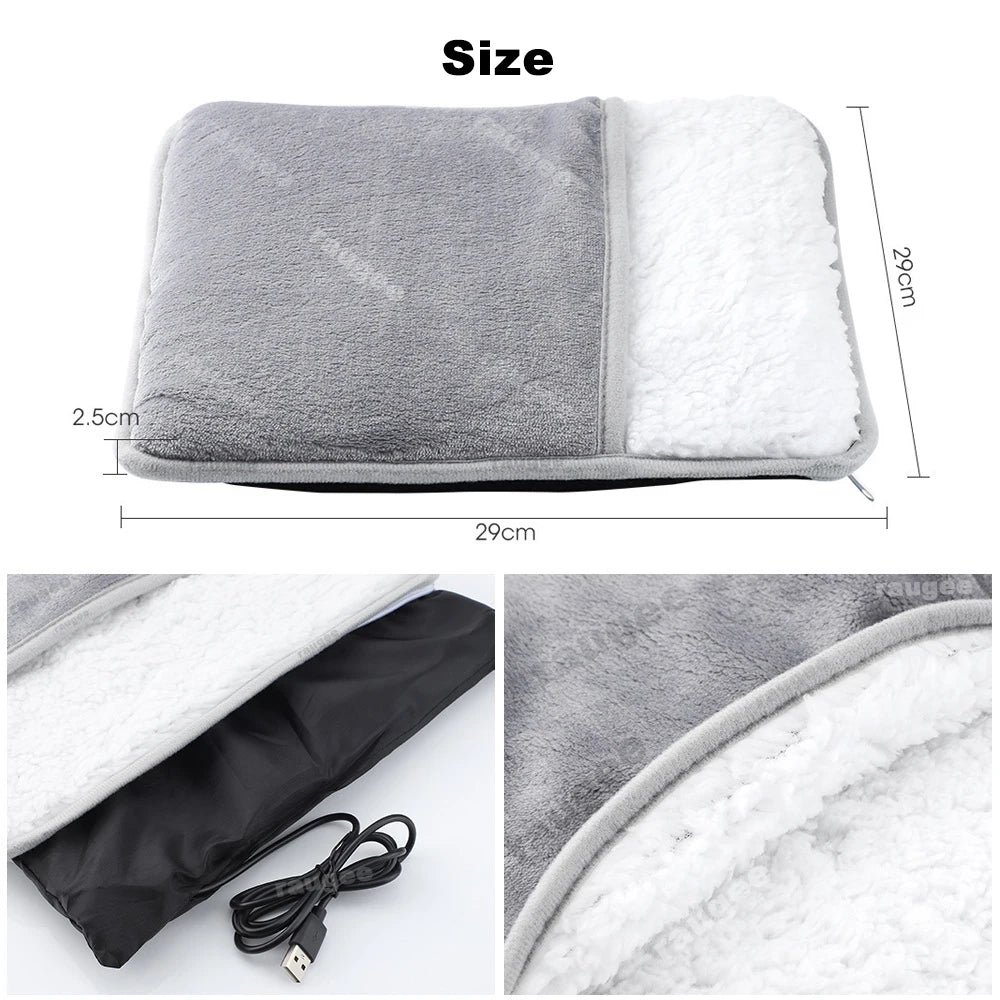 Electric Foot Heater Portable Soft Foot Warmer Mat For Home USB Foots Warmer Pat Wearable Foot Warmth Mad Winter Foot Warmer