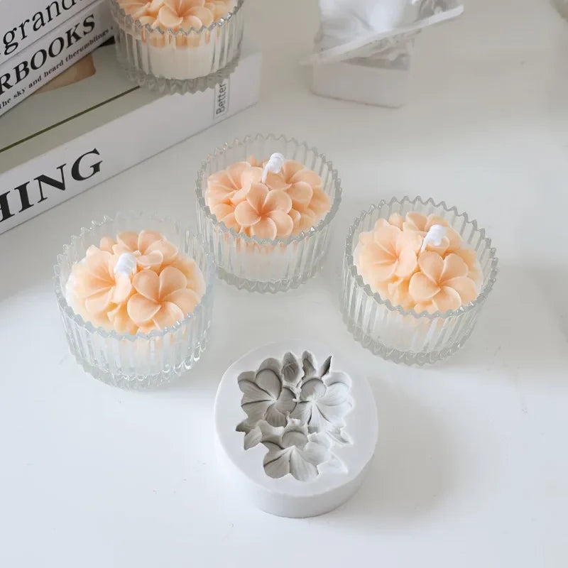 Silicone Egg Blossom Candle Mold for DIY Handmade Soy Wax Candles, Round Wedding Themed Craft Mold for Gypsum Casting