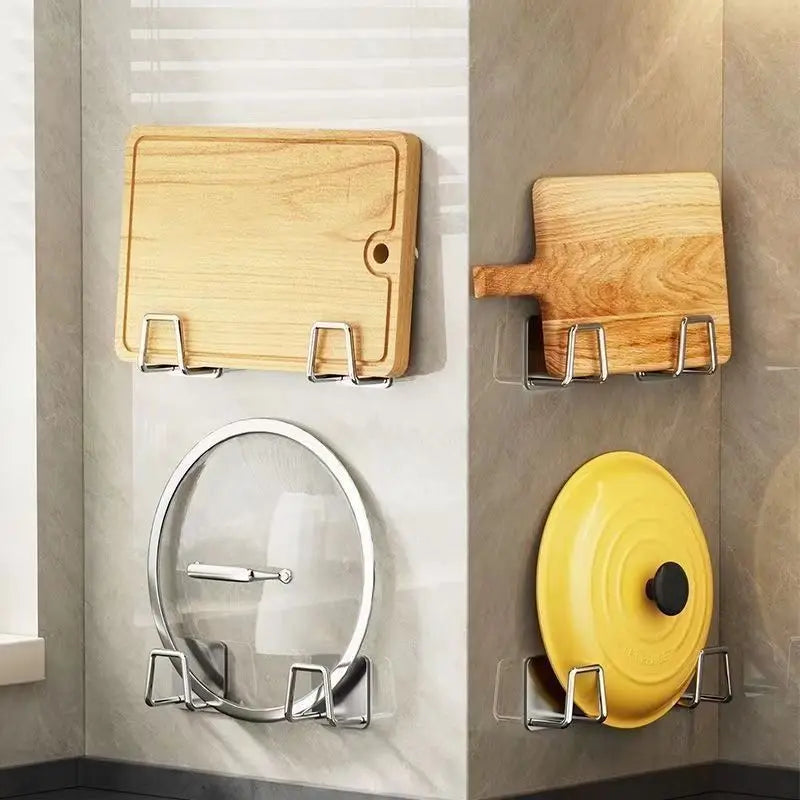 2/4pcs 304 stainless steel wall-mounted storage stand, universal storage rack for weighing scales bathroom and gym storage racks