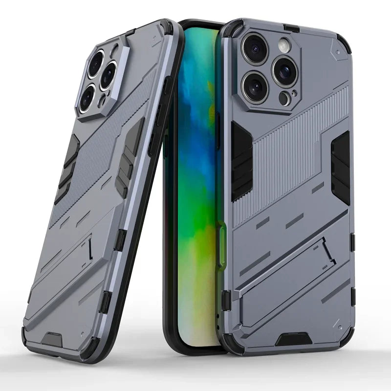 Armor Shockproof Protective Magnetic Holder Case For iPhone 17 Pro Max 16 15 14 12 13 11 Pro Max Plus 17Air 13 12 Mini Cover