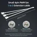 TEUCER 4-pin 1 to 4 Way PWM Fan Splitter Cable Cooled 1 to 2/3/4 Way Tap Sleeve Extension Braided Cable Extension fan connector