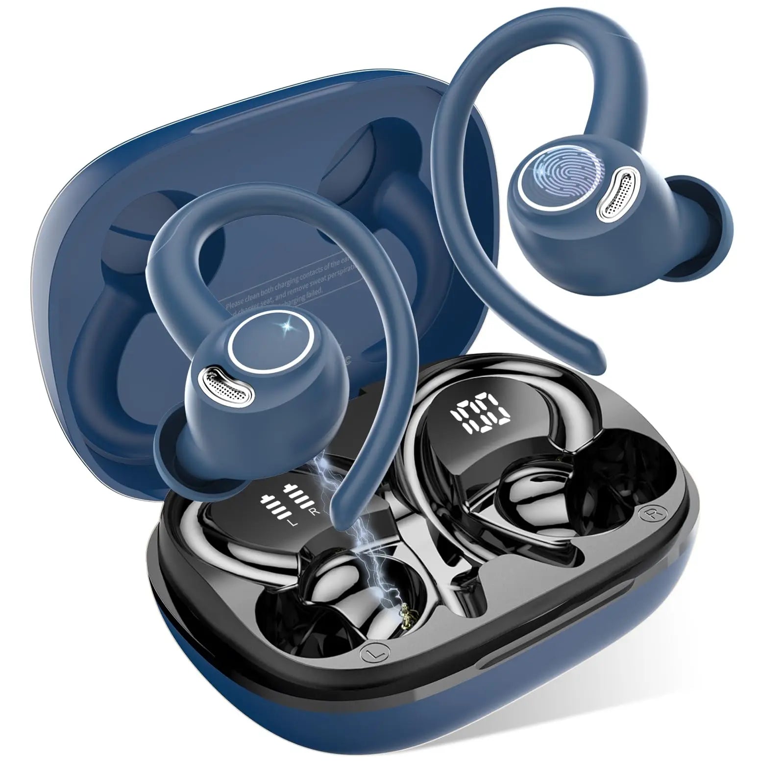 Wireless Sport Earbuds, 48H Battery, Hi-Fi Sound with Deep Bass, IP7 Waterproof for Running/Gym