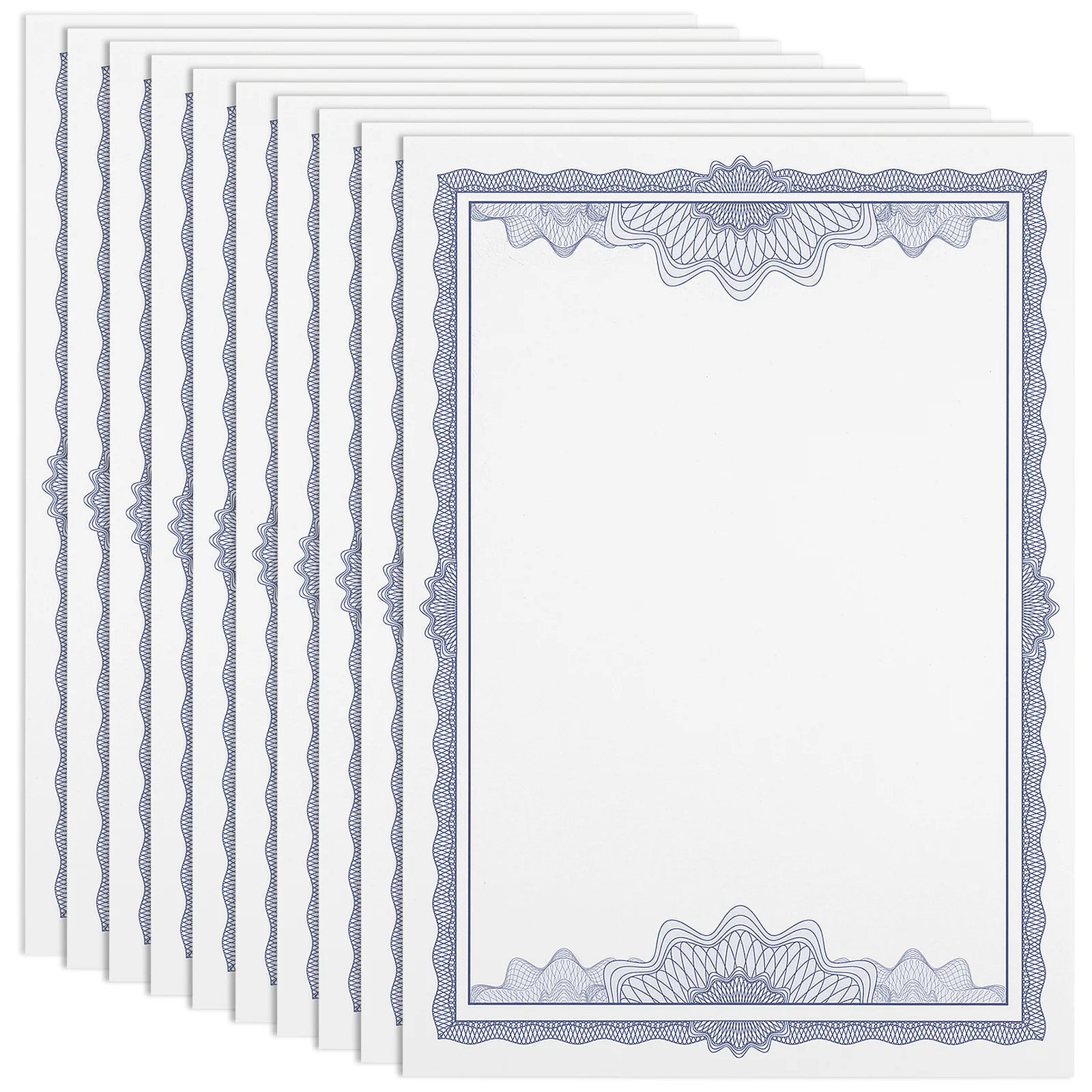 10Pcs Blank Certificate Paper Long Lasting for Class Diplomas and Sports Certificates Certificate Paper School Supply