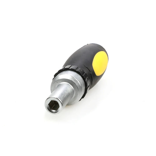 1pc Straight Handle 1/4 Batch Head Screwdriver Positive and Negative Ratchet Handle Wrench 6.35mm Screwdriver Head Extension Rod