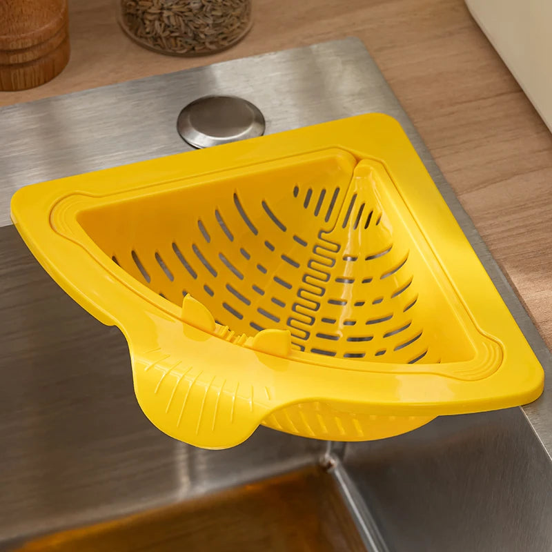 Storage Container Capacity Suction Cup Kitchen Sink Strainer Basket with Simple Installation Corner Sink Trash for Kitchen