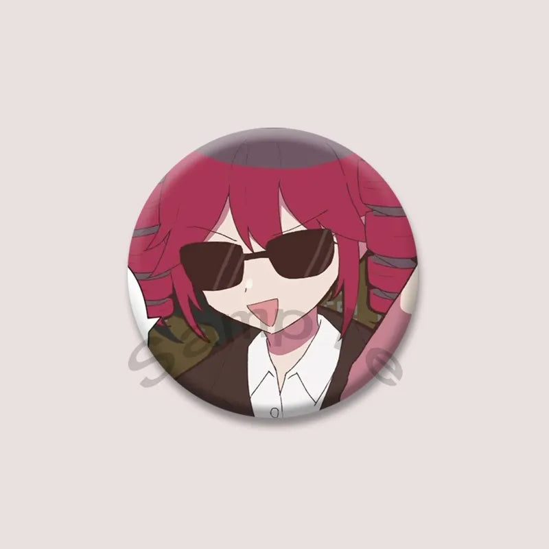 Kasane Teto Badge, Cute UTAU Anime Round Button Pin, Vocaloid Cosplay Brooch for Backpack Clothes, Collectible Gift for Fans