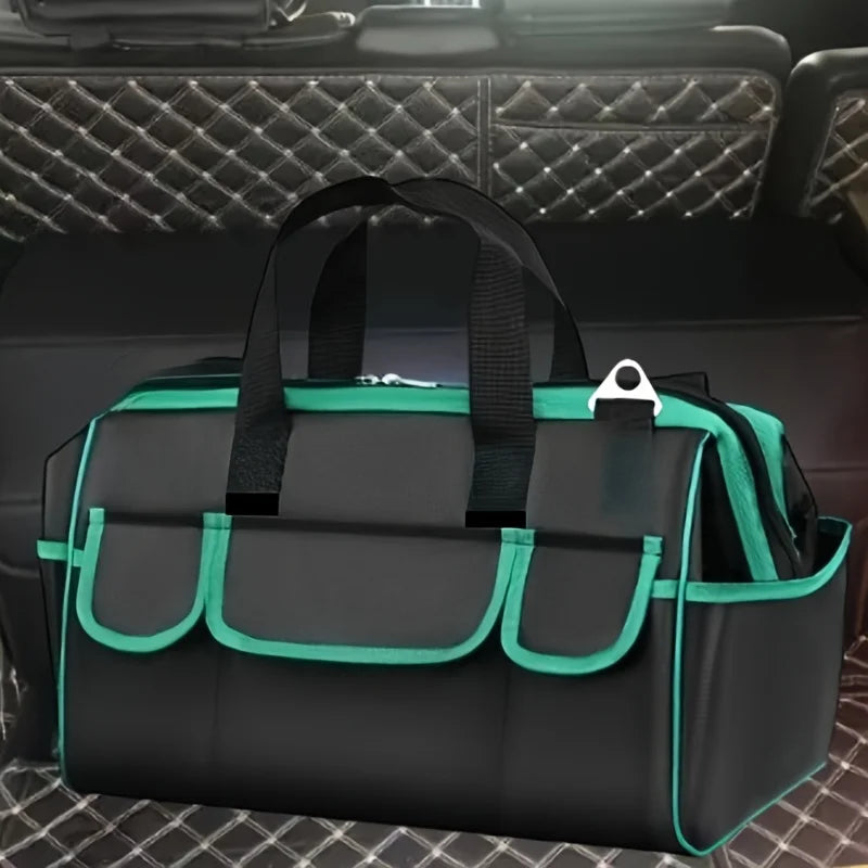 Heavy Duty Tool Bag, Wide Mouth Small Tool Bags, Soft Handle Toolbox Organizer Storage, Large Zipper Electrician Tool Bag