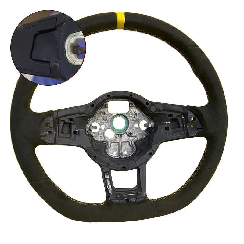 FOR Alcantara Steering Wheel Suitable for VW Golf 7 MK7 R GTI GTE GTD Passat B8 Tiguan MK2 Jetta with Shift Paddles, Car Access