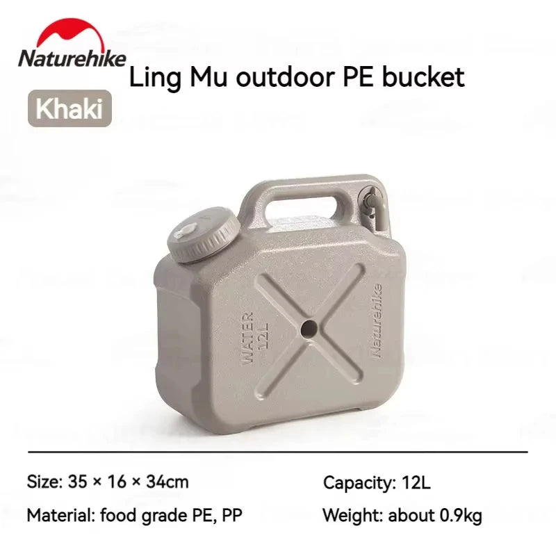 Naturehike Camping Water Bucket 12L/20L Portable Storage Tank Container PE Food Grade Picnic Water Pot With Faucet Outdoor Large