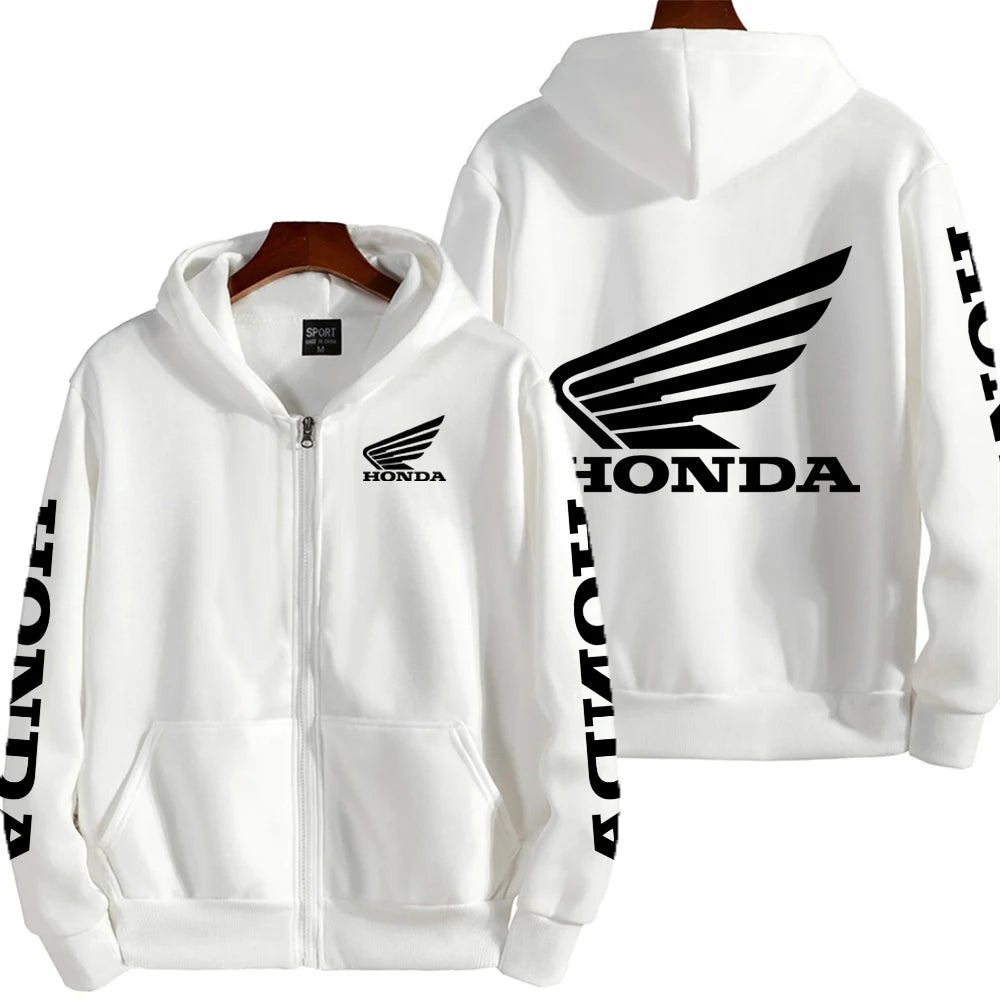 Honda Motorcycle Racing Team Competition Men's Outdoor Sports Zipper Hoodie Fashion 2025 New Sport Women's Jacket Coat