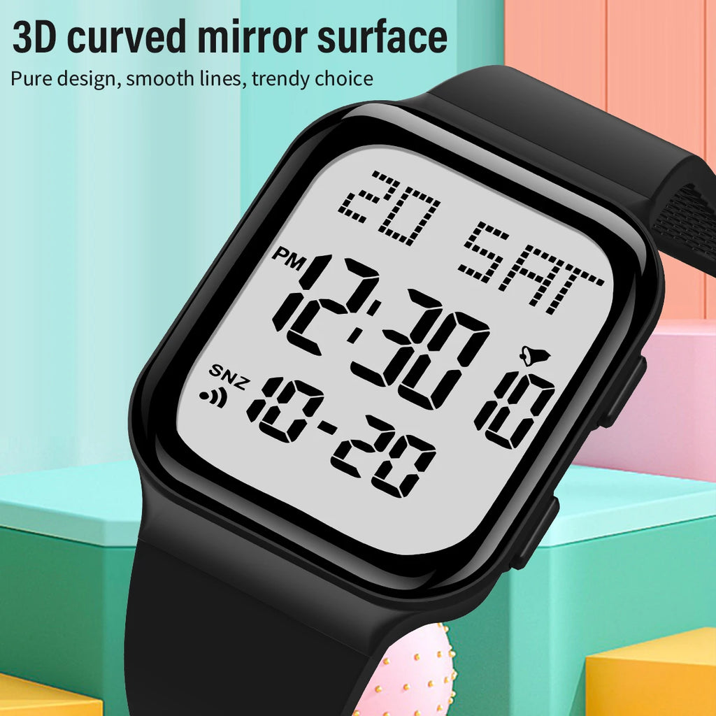 High School Student Men's Sports Watch Multifunctional Waterproof Alarm Watch LED Digital Electronic Watch Couple Watch