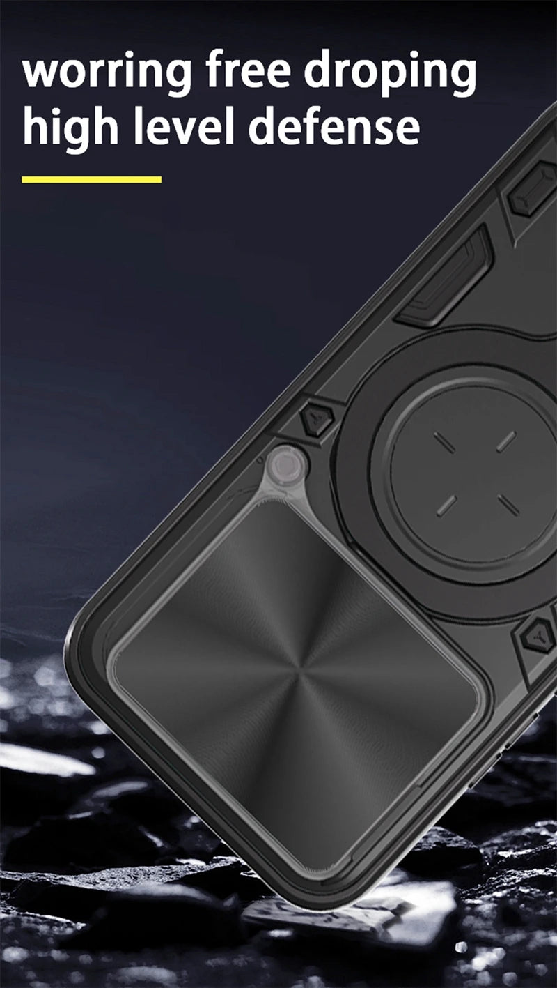 For Xiaomi POCO M7 Pro 5G Case Armor Car Magnetic Holder Ring Phone Case For Mi Poco M7 Pro M7Pro Slide Lens Protector Cover