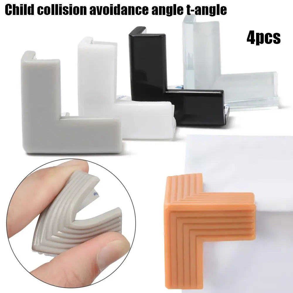 4PCS Soft Desk Safety Anticollision Strip Corner Guards Table Corner Protector Edge Protection