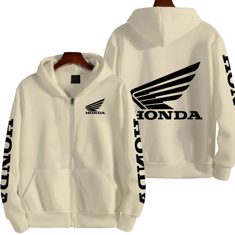 Honda Motorcycle Racing Team Competition Men's Outdoor Sports Zipper Hoodie Fashion 2025 New Sport Women's Jacket Coat