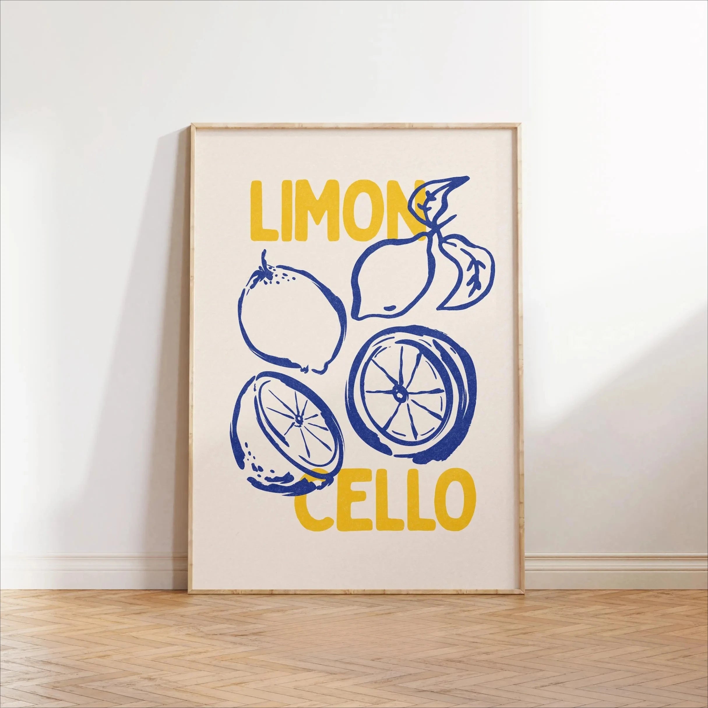 Retro Limon Cello Lemon Fruit Canvas Print Positano Lemon Strawberry Fruit Market Poster for Modern Bedroom Kitchen Home Decor