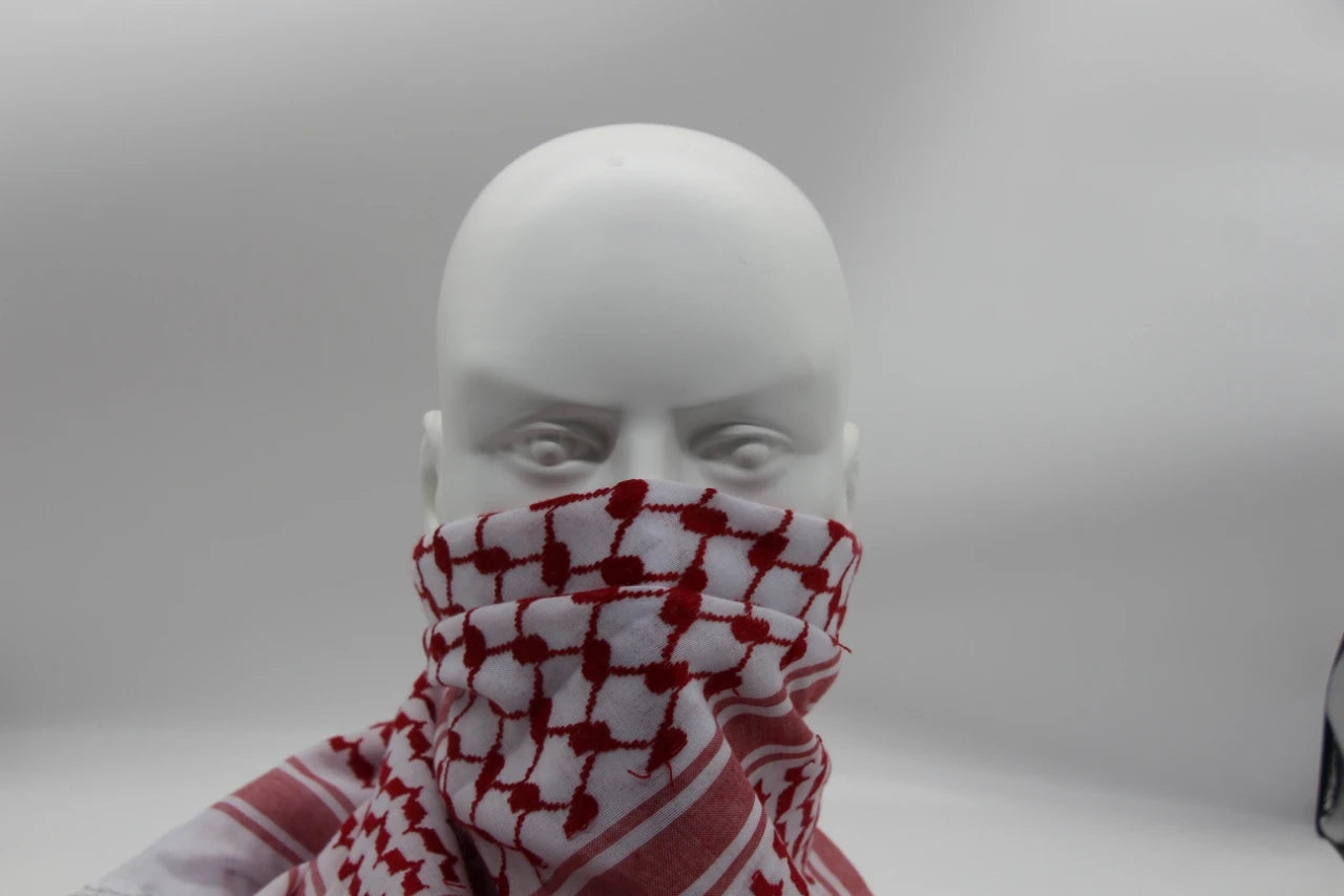 New Outdoor Arab Keffiyeh Shemagh Scarf Cotton Winter Shawl Neck Warmer Cover Head Wrap Windproof Hiking Camping Scarf Men Women