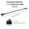 TEUCER 4-pin 1 to 4 Way PWM Fan Splitter Cable Cooled 1 to 2/3/4 Way Tap Sleeve Extension Braided Cable Extension fan connector
