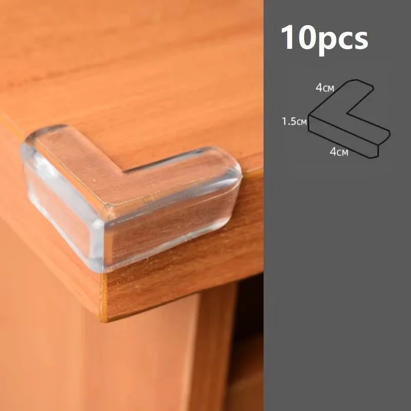 10PCS Transparent Anti Collision Angle PVC Pad Child Safety Corner Guard Baby Collision Proof Protector Table Corner
