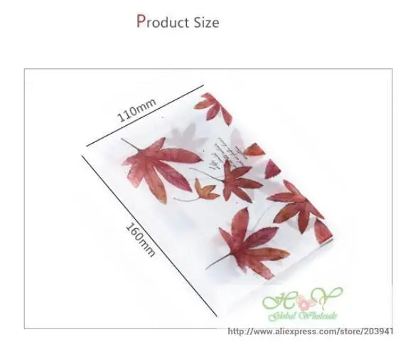 20pcs/lot 16*11cm sulfuric acid paper envelope leaves pattern transparent window envelope for greeting cards cover