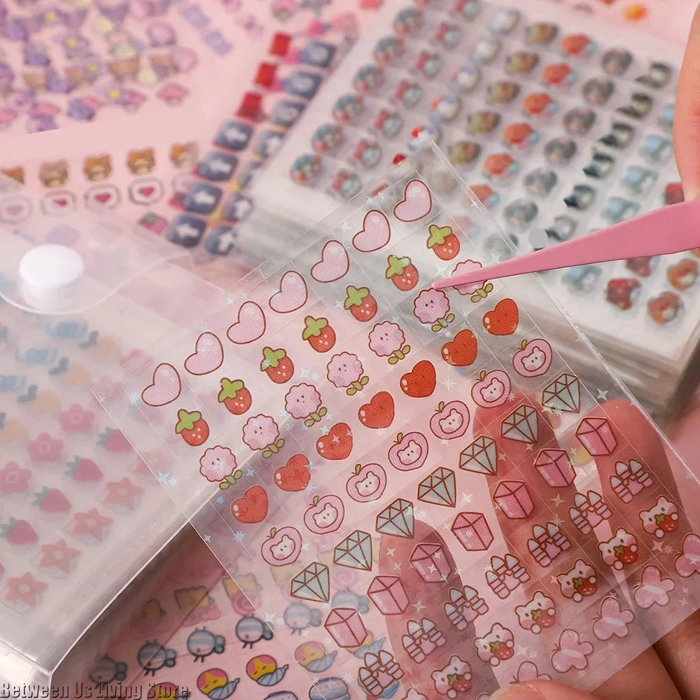 3500pcs/50 Sheets Vintage Clear Mini Stickers with Storage Book for Stationery Kids Gift Craft Supplies Scrapbooking Stickers