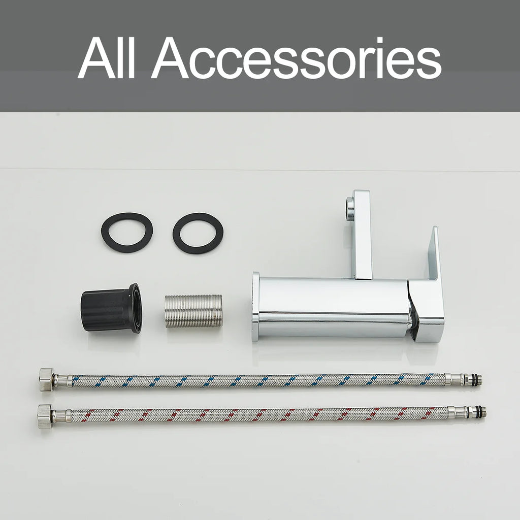 Chrome Single Handle Cold Hot Water Mixer Basin Faucet Sink Tap Deck Mount Single Hole  Bathroom Washing Tap