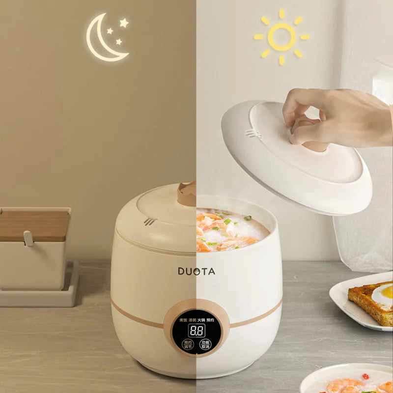 300W 2L Small Rice Cooker 3 in 1 Dormitory Multifunctional Electric Cooker Portable Household Stew Pot Hot Pot 220V