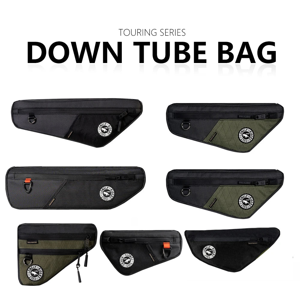 (ULAC)Bike Down Tube Bag Durable Frame Pouch for Tools Phone Fits MTB & Road Bikes Waterproof frame Lower tube  package TOURING
