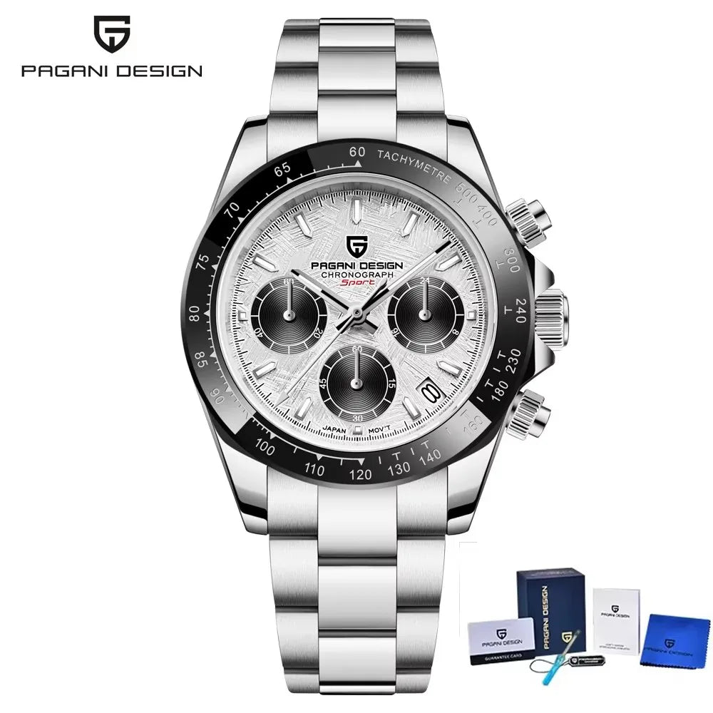 2026 New PAGANI DESIGN Mens Quartz Watches Top Luxury Chronograph VK63 Watch For Men Gift AR Sapphire Mirror Ceramic Bezel Clock