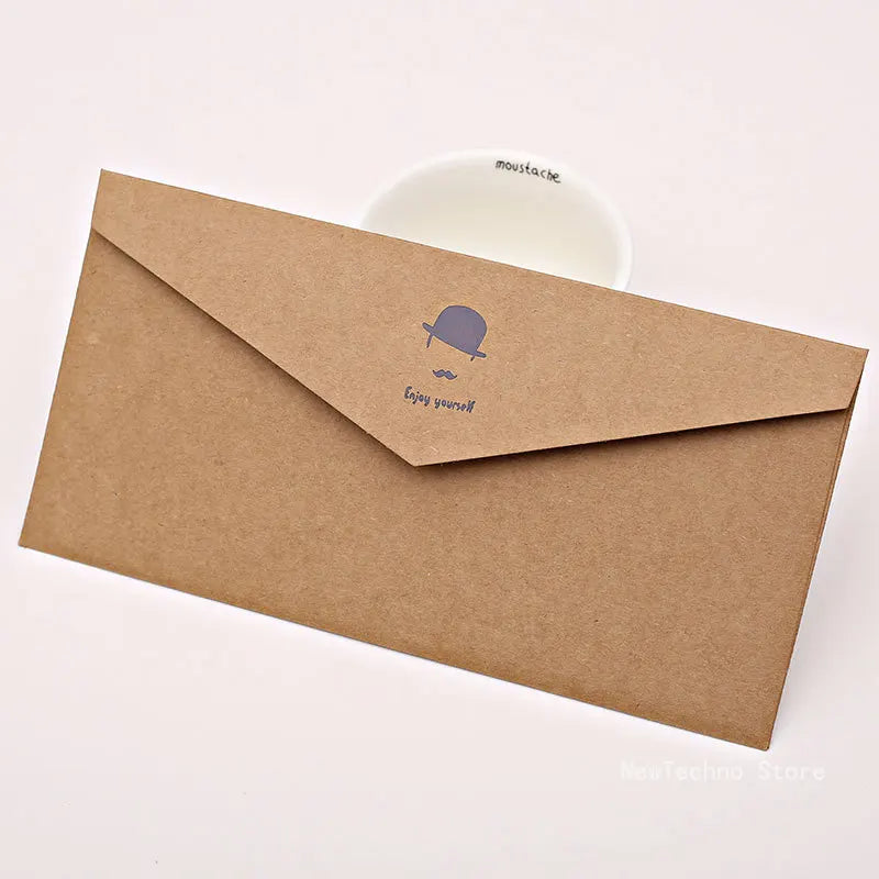 Vintage Gold Envelopes for Invitations Kraft Paper Gift Card Window Envelope Wedding Letter Set Mailer Stationery
