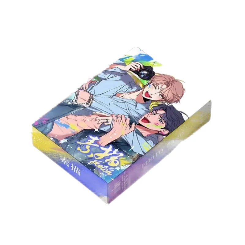 55 Pcs/Set Korean Manwha Laser Lomo Card Lee Joobin, Choi Ilkyung Cartoon Characters HD Photo Card Cosplay Gift