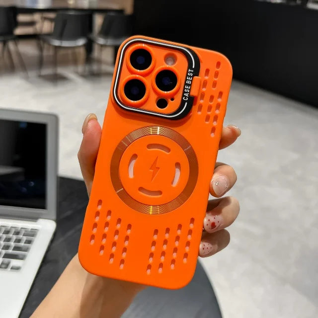 For Luxury Silicone Bumper Magsafe Magnetic Holder Phone Case For iPhone 11 12 13 14 15 Plus 17air Protector On 16 Pro Max Cover