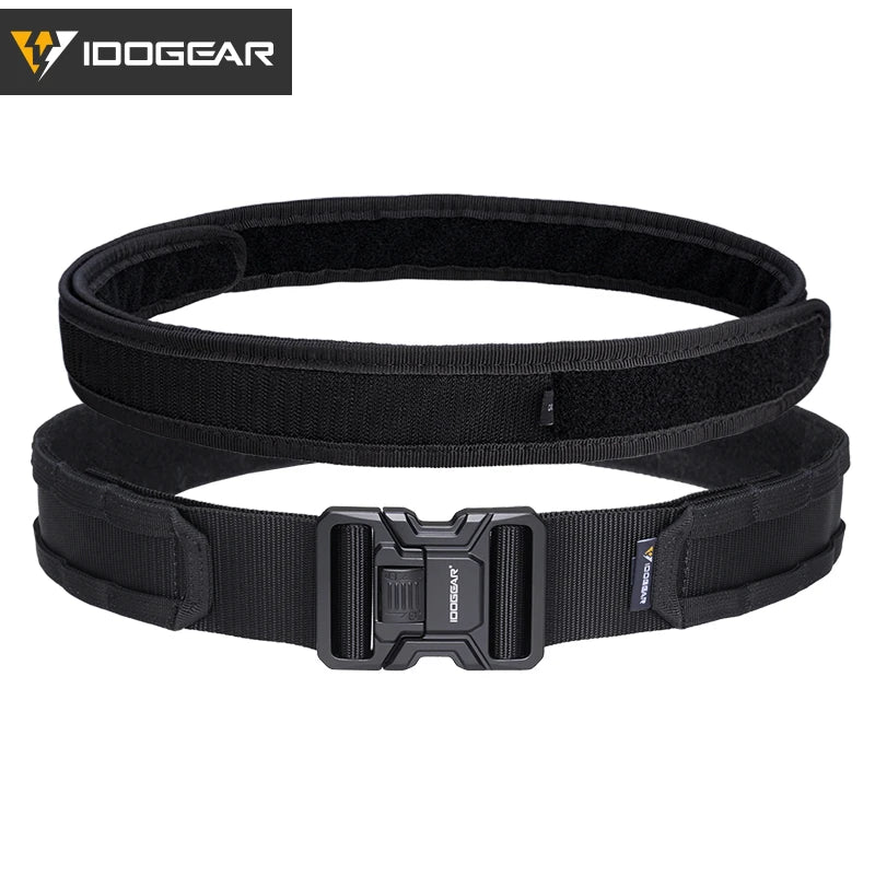 IDOGEAR Tactical 2" Belt Quick Release MOLLE Belt With Inner Outer Adjustable For Men Outdoor Sport Airsoft 3444